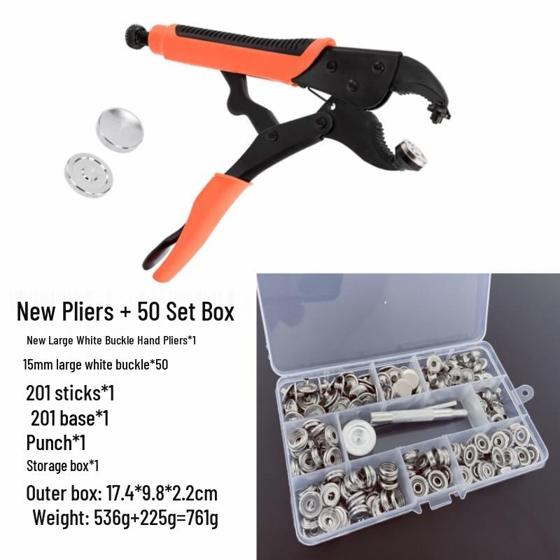 Heavy-Duty Adjustable Snap Fastener Pliers for Boat Canvas