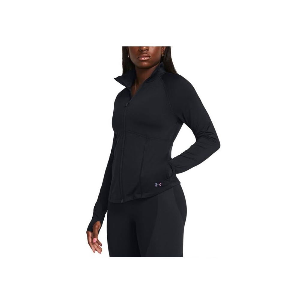 Under Armour Vanish Elite Vent Solid Color Stand Collar Warm Training Jacket Women Jacket Black 1383664-001