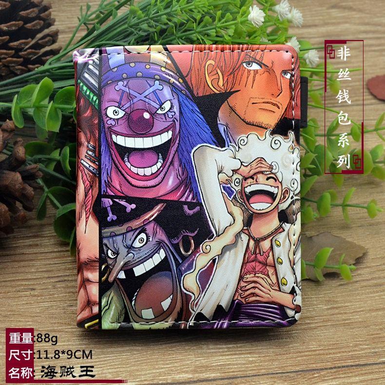 Anime One Piece Wallet Luffy Zoro Tony Tony Chopper PU Print Coin Purse Cartoon Kawaii ID Card Holder Short Wallet Kid Gifts