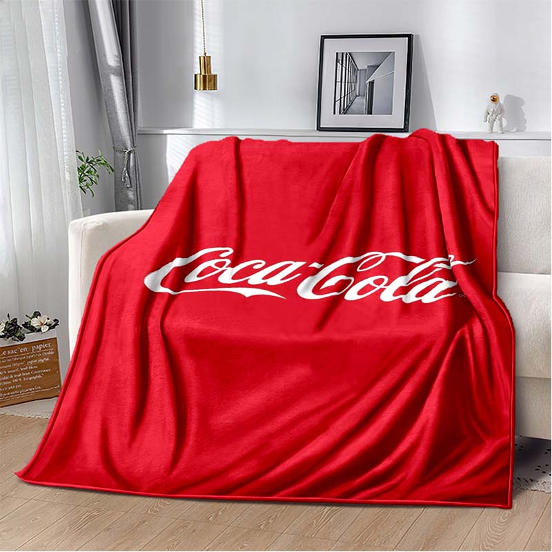 3D New Fashionable Printed C-Coca C-ColaS Flannel Sofa Bed Blanket Office Airplane Travel Picnic Warm Bed Cover Quilt Sleep Gift