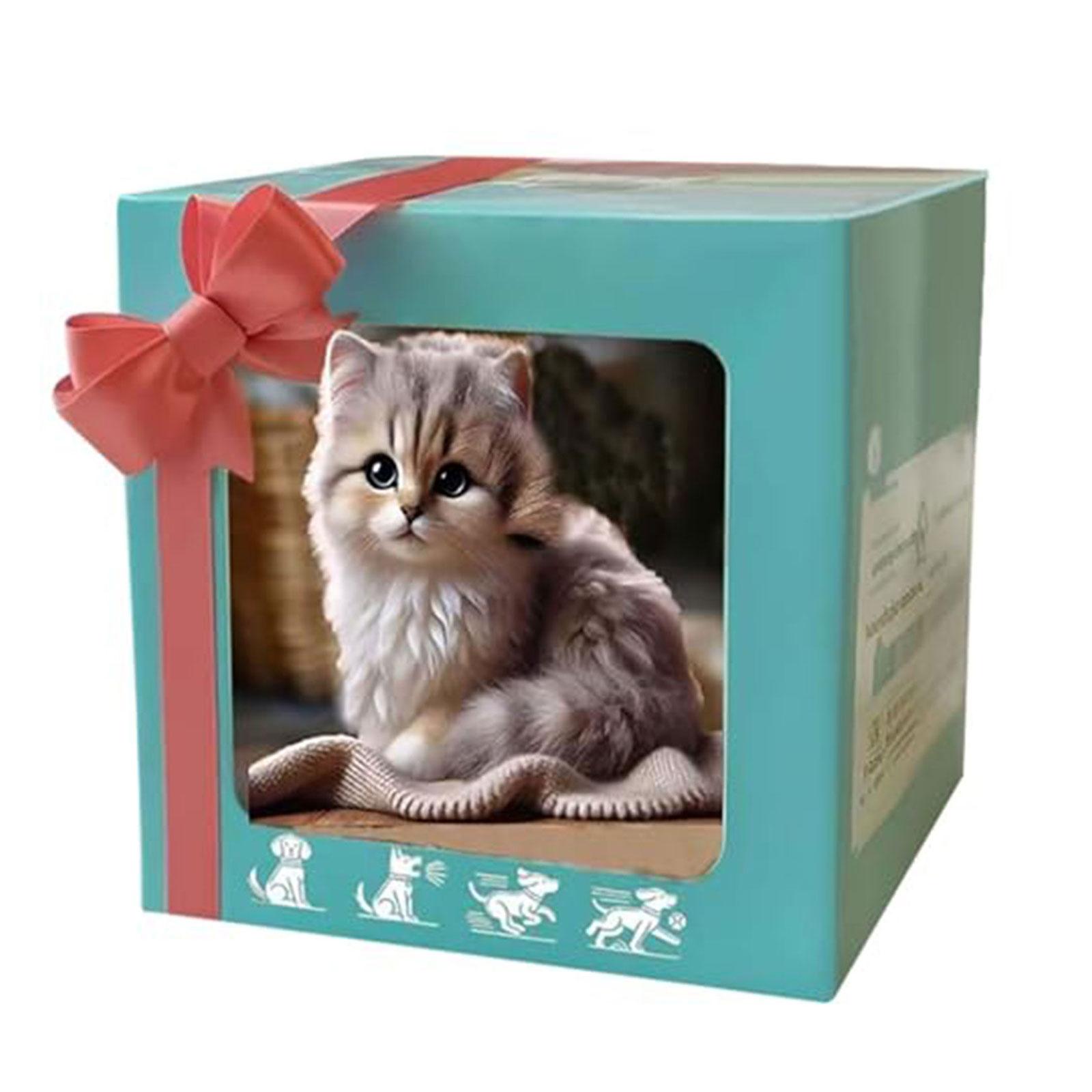 

Интерактивная плюшевая игрушка-компаньон для кошек с лающим хвостом и поводком на колесиках для малышей, чтобы научиться ползать серый