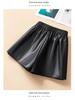 Women's High Waist PU Leather A-Line Shorts - Autumn/Winter Slimming Plus Size, Loose Fit Boot Pants