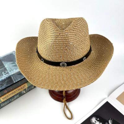 Hot-selling New Western Denim Straw Hat Spring and Summer New Men's and Women's Seaside Beach Travel Sunscreen Visor