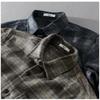 Frühling Herbst Shirts für Männer Täglich Casual Lose Hemd Tasche Revers Gebürstet Kariertes Hemd Harajuku Mode Langarm Männer Tops
