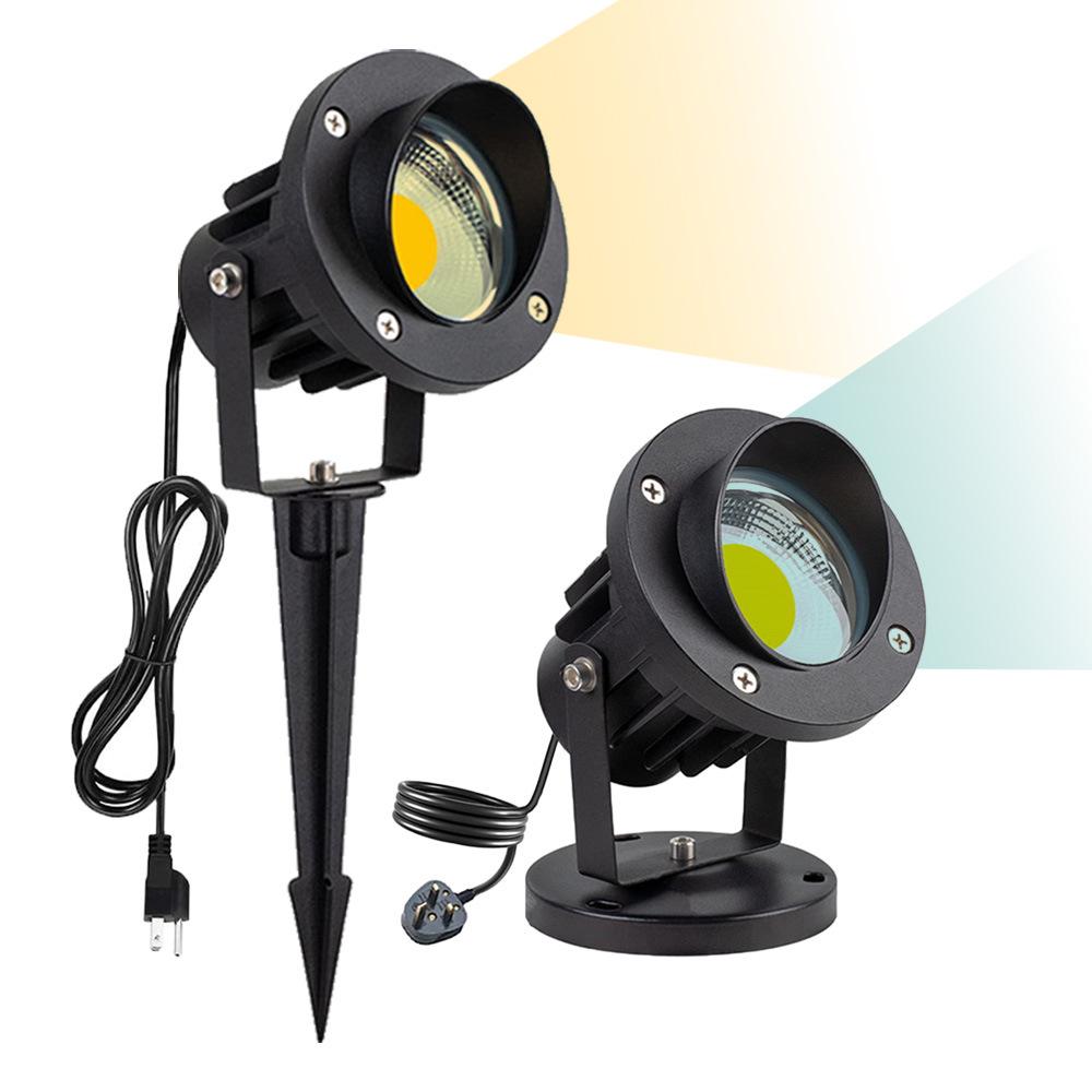 Cross 20W Waterproof LED Outdoor Landscape Spotlight with Plug for Garden, Courtyard, Lawn, and Tree Lighting