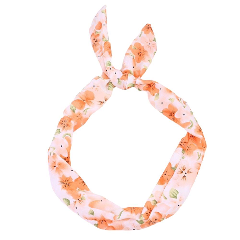 Fashion Rustic Style Floral Hair Band Hair Styling Flower Headband Girls Hairbands Daily Wear оранжевый