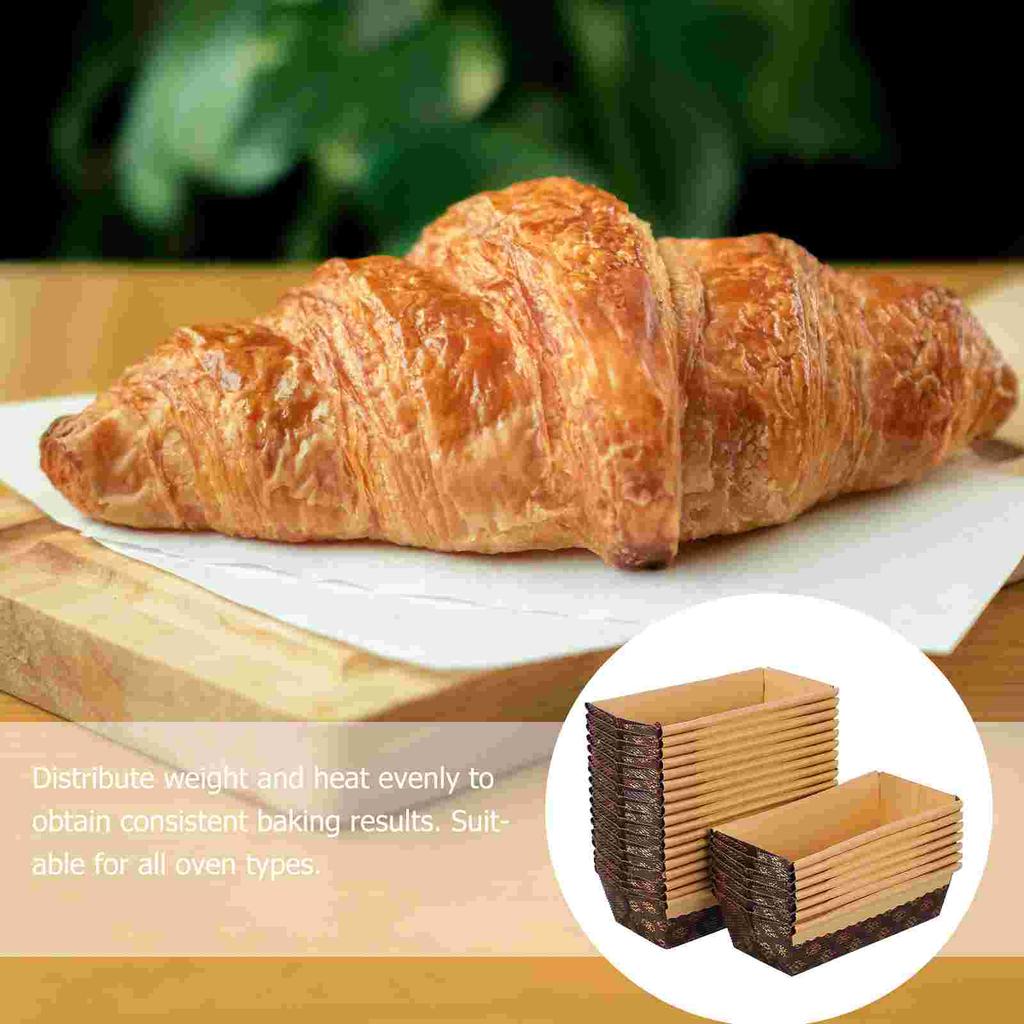 25 Pcs French Bread Pan Cake Tray Toast Baking Pans Bakeware Paper Loaf Roasting