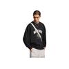 Li Ning Wade Series Letter Print Sports Casual Loose Sweatshirt Men sweatshirt Graphite-Grey AWDU277-8