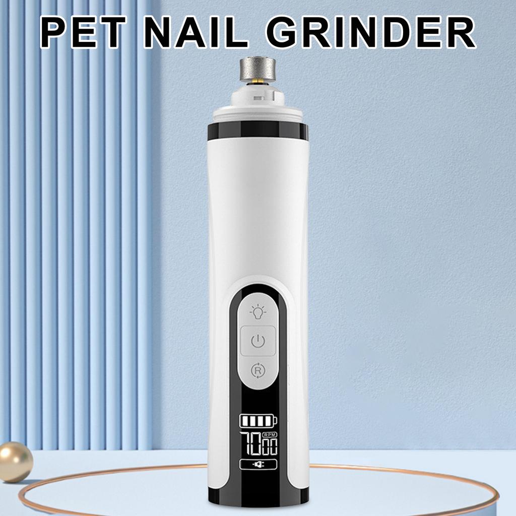 Electric Pet Nail Trimmer Rechargeable Pet Nail Grinder Quiet Dog Nail Trimmer Suitable for Small Middle Large Dogs and Cats