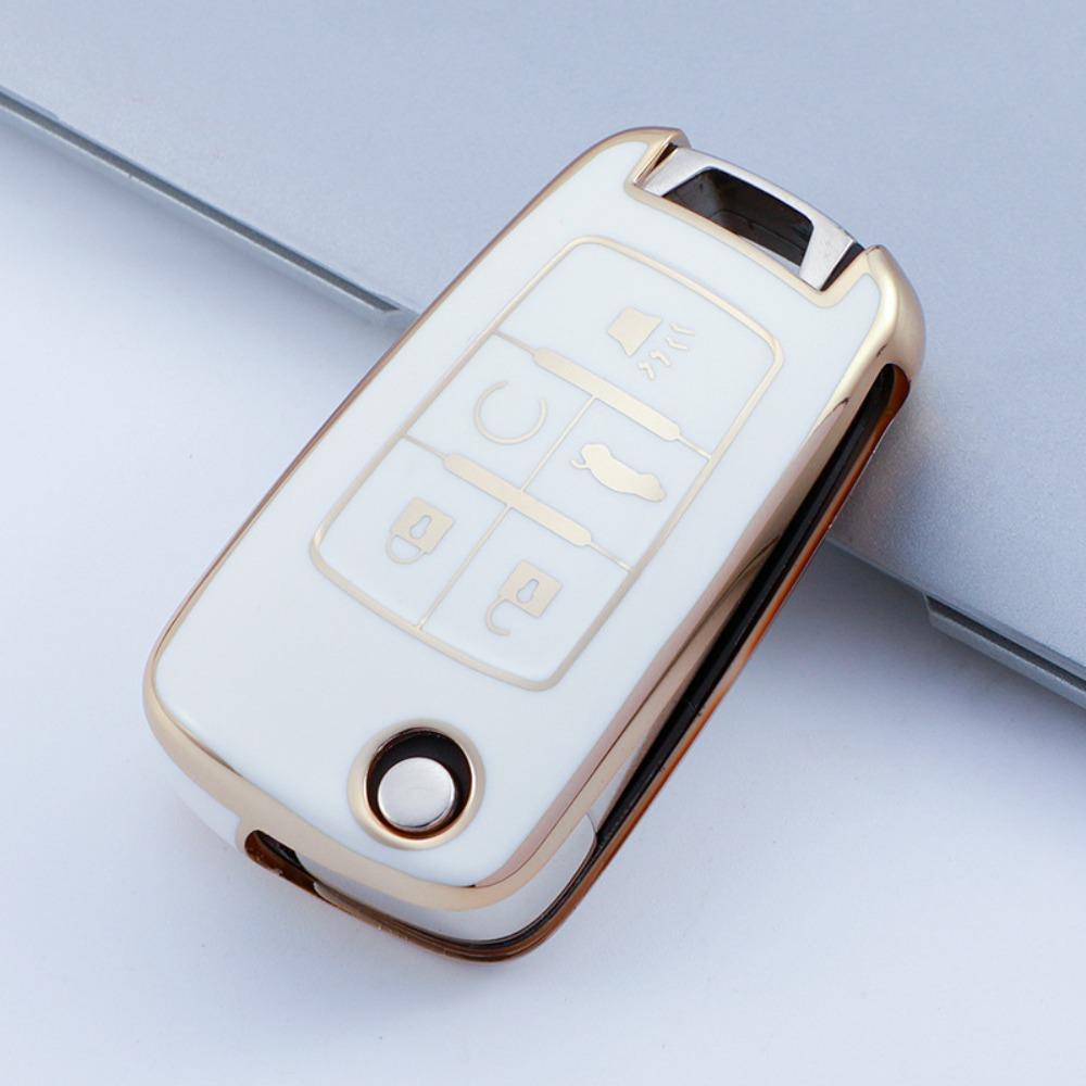 Car Key Case for Chevy Cruze Malibu Equinox Trax Buick Regal Encore Opel Astra Universal Leather Key Holder