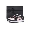 Air Jordan 1 Chestnut Slip Resistant Abrasion Resistant Low Top Vintage Basketball Shoes GS Black Pink 553560-131(Team-SBOX)