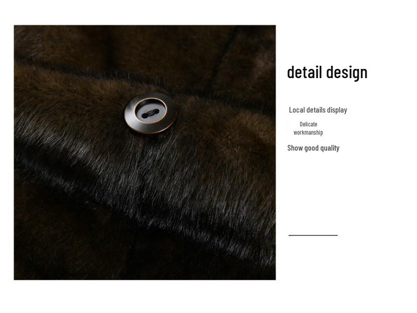 Herren 2025 Wende-Nerzfell-Windbreaker-Mantel - Wintermode für Mittleren Alters