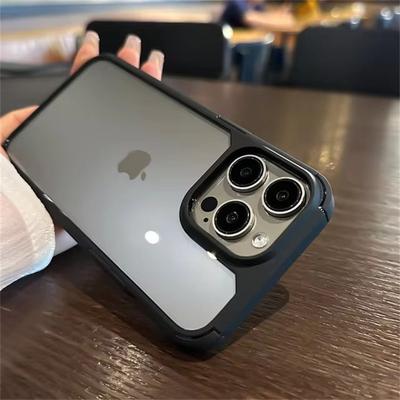 Prabangus skaidrus smūgiams atsparus buferio šarvų dėklas, skirtas iPhone 16 15 14 Plus 13 12 11 Pro Max, tvirtas minkštas rėmelis, kietas galinis dangtelis
