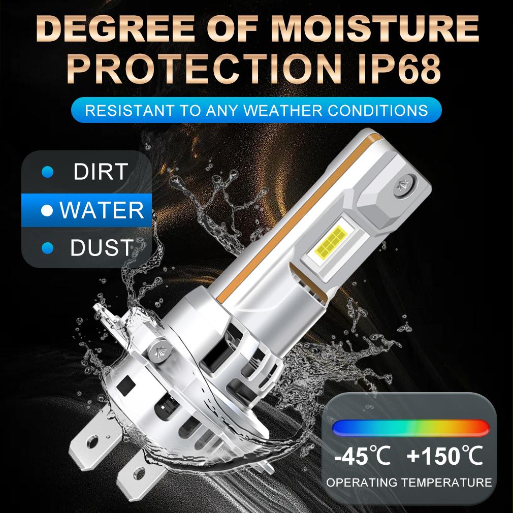 2Pcs 35000LM H7 LED Headlight Canbus Bulbs Mini Wireless H11 LED H8 70W Car Fog Light Turbo Headlamp Auto Plug&Play Lamp 6500K White