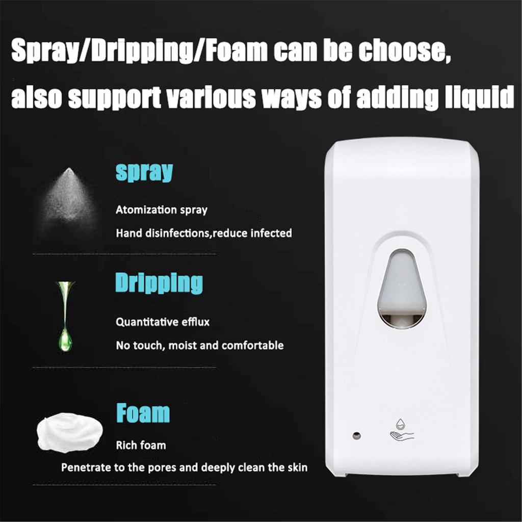 HLK Smart Sensor Touchless Soap Dispenser with Alcohol Disinfection Wall-Mounted Refillable Bottle for Hotel & Hospital Use