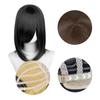 40cm Anime Synthetic White Purple Cosplay Wigs Short Green Hair Straight Silver Wig Pink Hairpiece Short Wig with Bangs