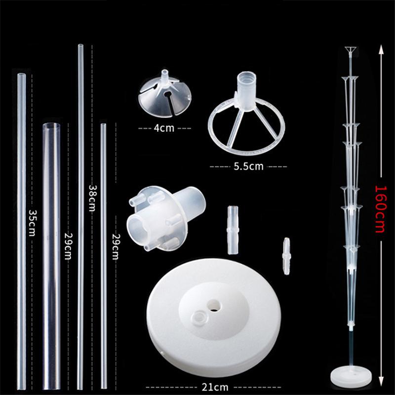 

Набір тримачів для повітряних куль на день народження, багаторазовий тримач арки для повітряних куль з основою та жердиною для прикрас на весілля, день народження, дитячу вечірку One Size