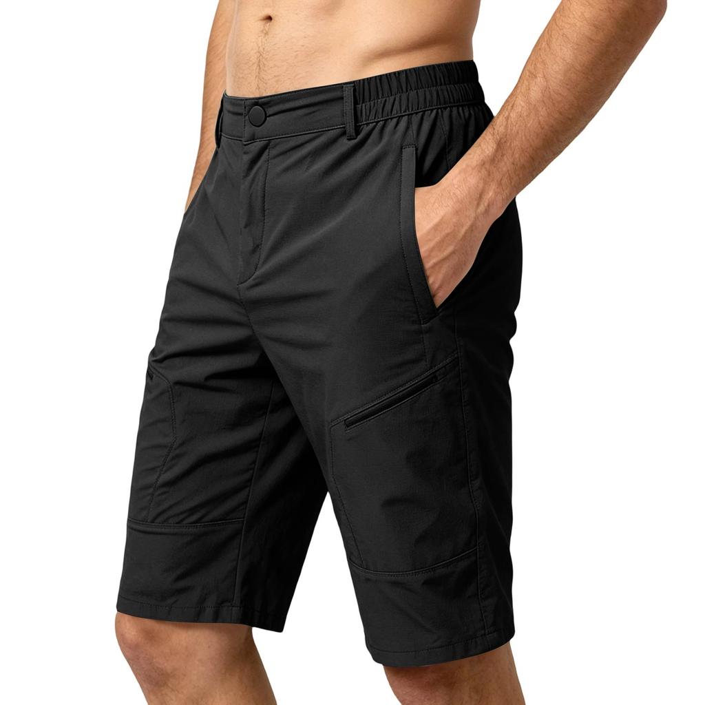Men's Lightweight Quick Dry Cargo Shorts Summer Breathable Stretch Waistband Multi Pocket Casual Outdoor Shorts