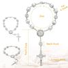 Car Hanging Charm Bling Car Rear View Mirror Hanging Ornament Retro Imitation Pearl Cross Hanging Decoration Auto Interior@#1356