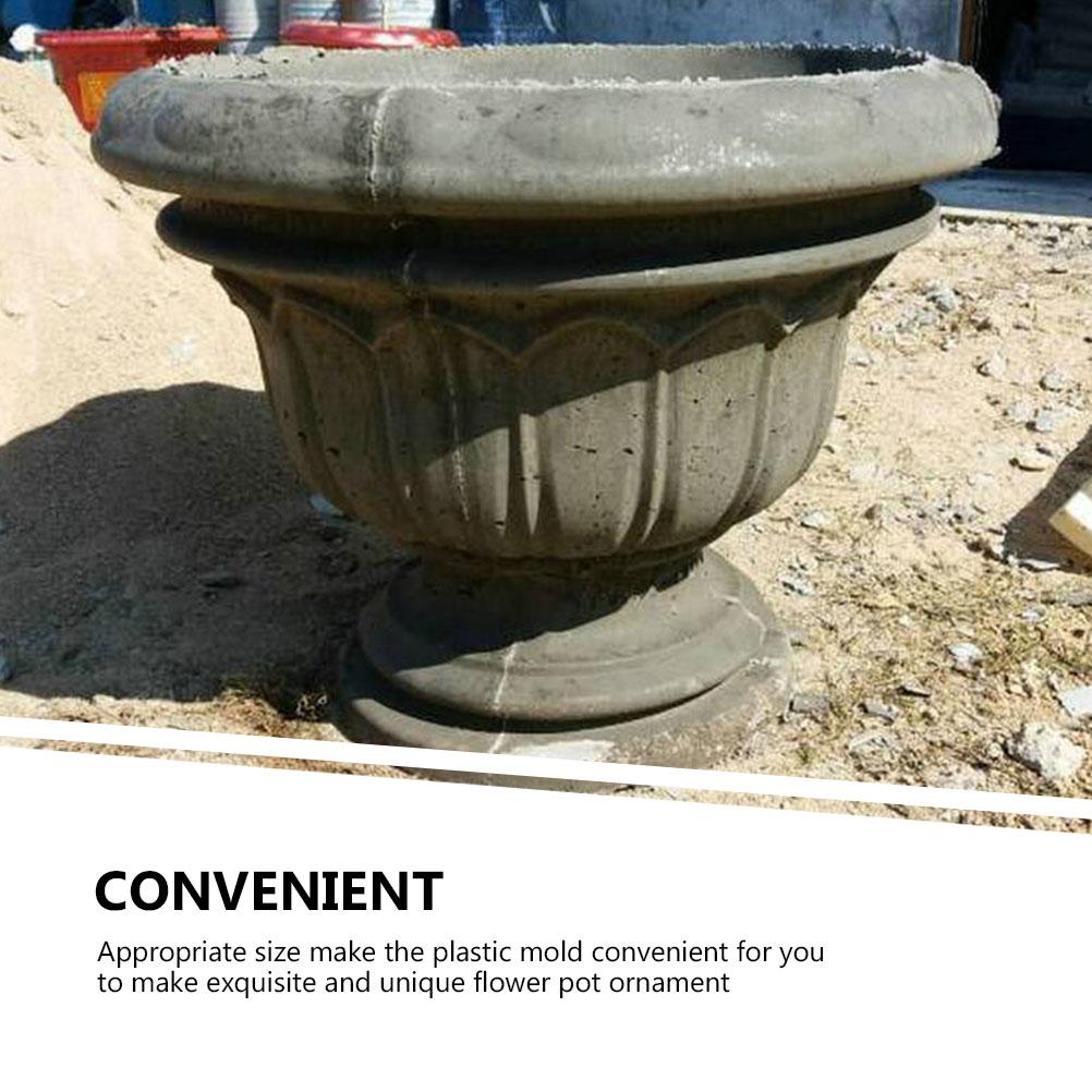 Plastic Flowerpot Mold Planter Making Mold Diy Handcraft Mold European Style Pot Mould Concrete Casting Mold Garden Nament