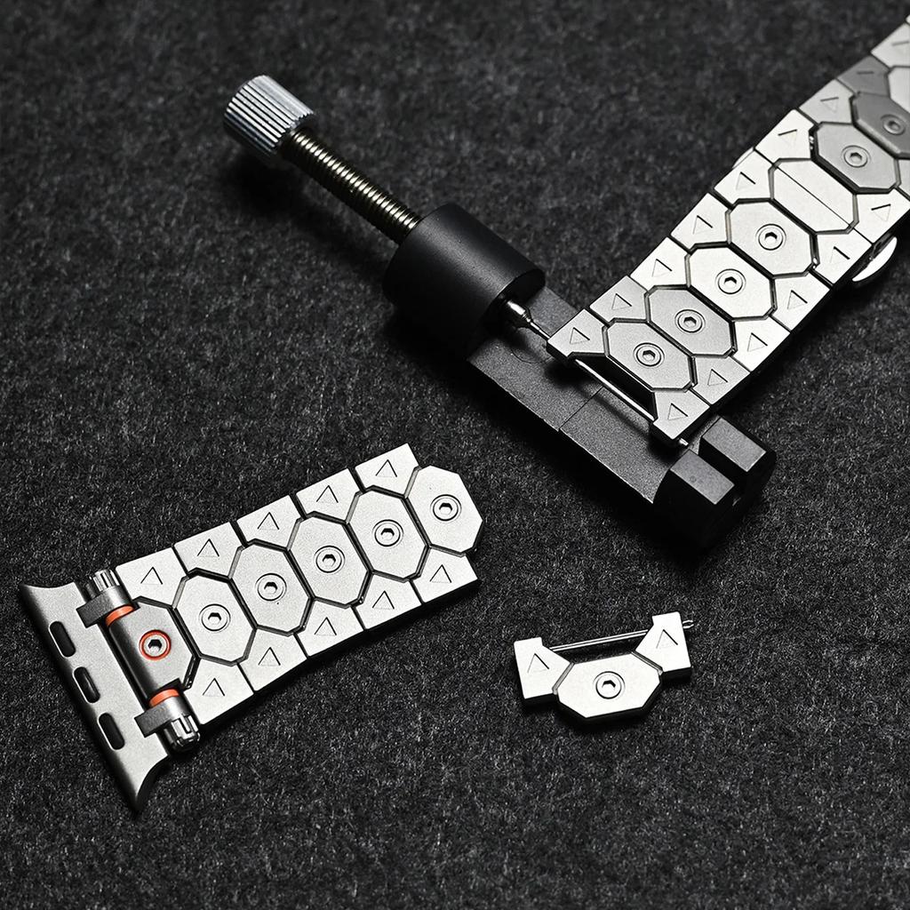 Luxury Titanium Color Strap for Apple Watch 10 Ultra 2 Band 49mm 45mm 44mm 42 Metal Stainless Steel Bracelet Iwatch 9 8 7 6 5 SE