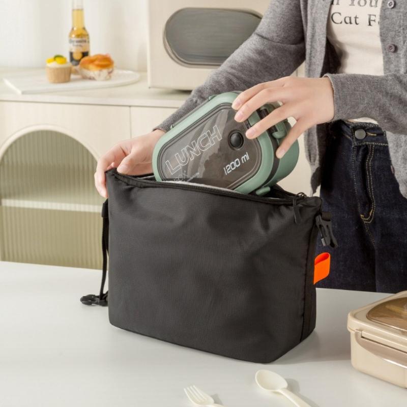 Borsa Pranzo Termica Pieghevole Portatile Grande Capacità Borsa Bento Portatile Borsa da Picnic Impermeabile per Esterni Borsa Frigo Borsa a Mano Multifunzionale