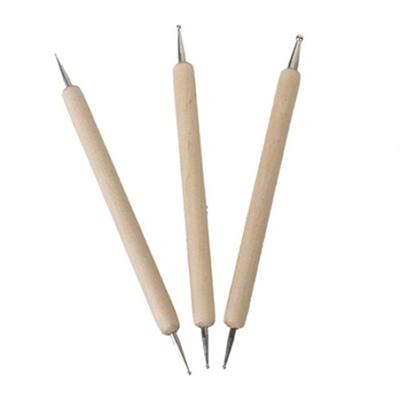Puntos 3 Pcs Ball Styluses Tools Set for Embossing Pattern DIY Clay Sculpting Modeling