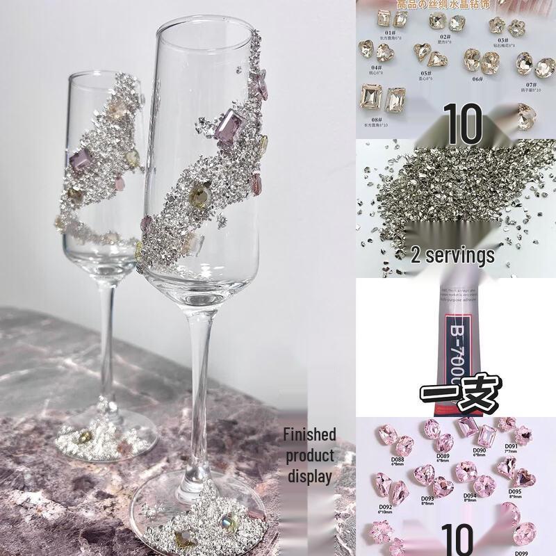 DIY Butterfly Tassel Wedding Champagne Flute Kit