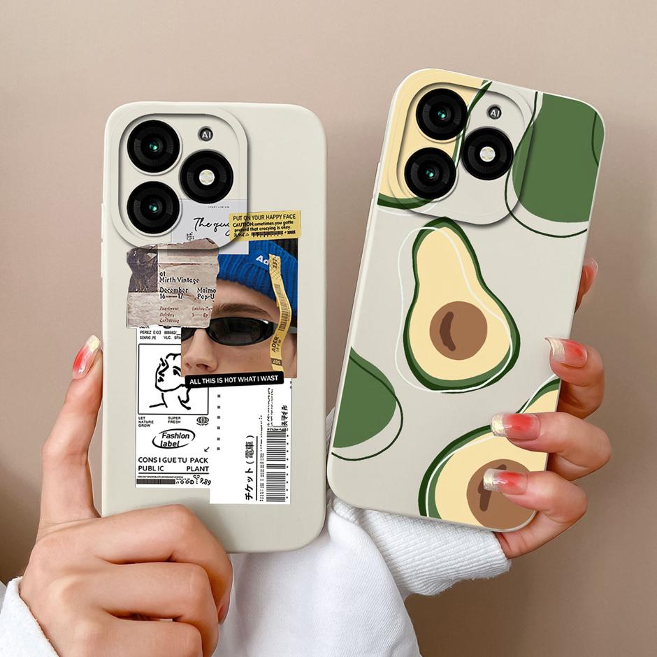 For Tecno Itel A70 Phone Case Cool Girl Cartoons Pattern Liquid Silicone Shell For ItelA70 A 70 High-quality New Design Fundas