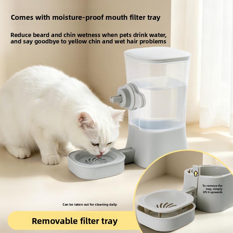 Hanging Auto Refill Pet Water Dispenser, Leak Proof Clamp On Cage Bowl For Cat Dog Rabbit, Large Capacity Anti Wet Mouth