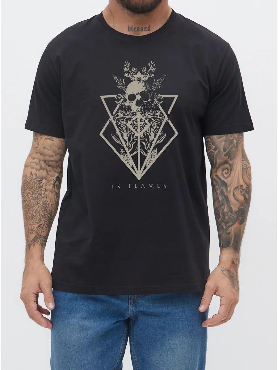 Black In Flames metal T-shirt M