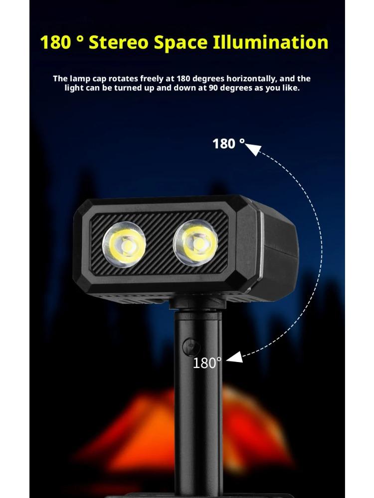 LED Magnetic Work Light Retractable 180° Rotatable Multi-Functional Flashlight for Outdoor Camping Inspection