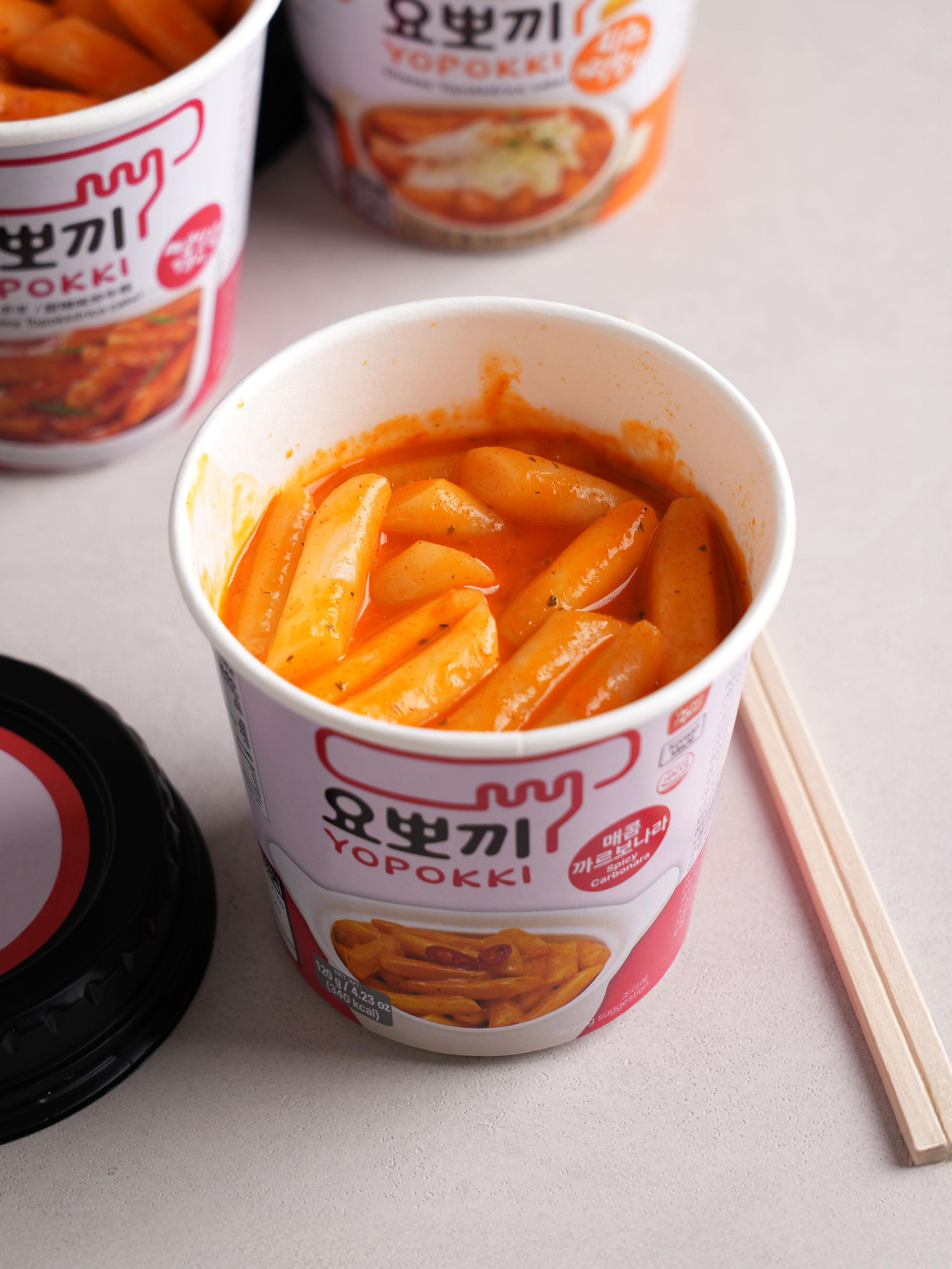 Yopokki Spicy Carbonara Tteokbokki Korean Instant Rice Cake 120g 1ea