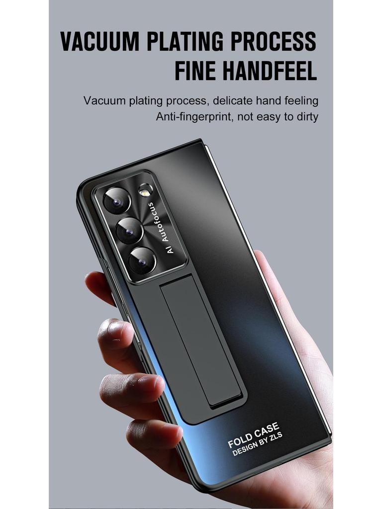 Samsung Z Fold7/6/5/4/3 Handyhülle mit Stifthalter & Ständer, Displayschutzfolie, Sturzsicheres Design