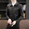 Handsome Men's Leather Jacket Men's Brand Fleece Warm Leather Jackets Men Autumn Winter New Trend Plus Size