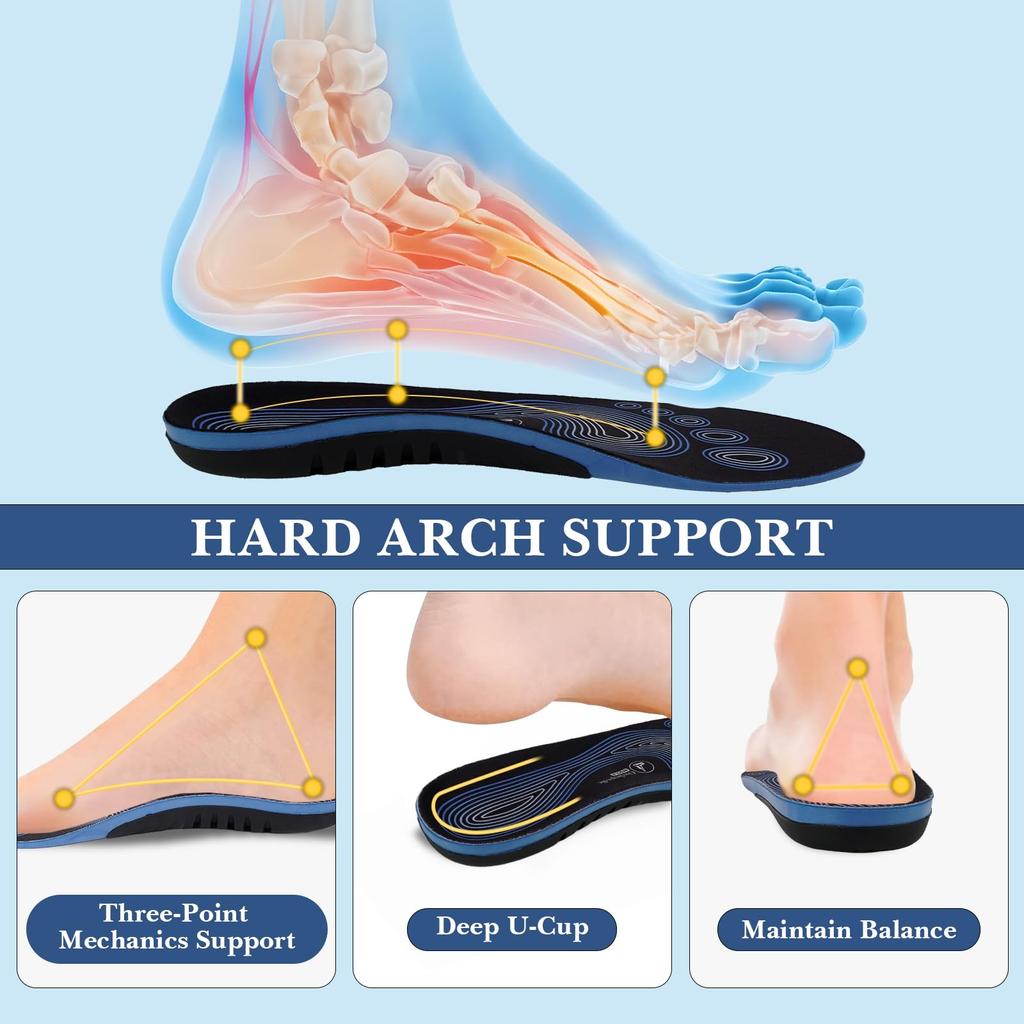 Linkidea Arch Support Shoe 2 Replacement Shoe Inserts with Shock Absorption Cushioning for Merrell Moab Antora and Nova 3 Shoes Insoles, Pairs, 3, 3,