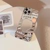 Fortune and Good Luck Text for IPhone 17 Pro Phone Case Max for Apple 14 Electroplated Mirror 1316 Hard