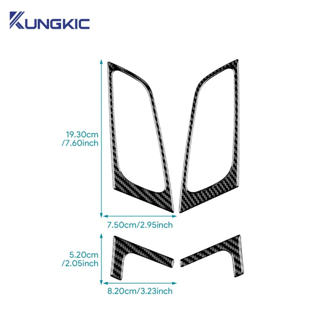 For Ford Focus 2012 2013 2014 Carbon Fiber Center Air Vent Frame Anti Scratch Center Console Interior Protector Car Accessories