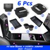 TEKSY 1/2/3/4/6/7/8pcs For Tesla New Model Y 2025 2026 Juniper ABS with Silicone Non-slip Mat Console & Armrest Storage Box