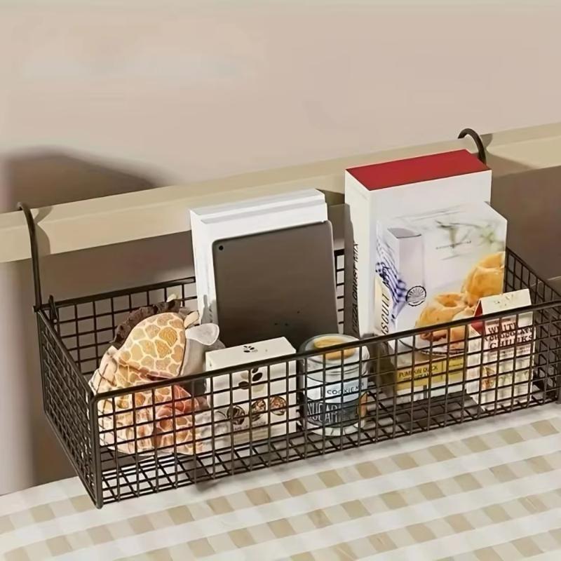 Senza Fori Senza Danni al Telaio del Letto Scaffale Portaoggetti da Comodino per Letto da Dormitorio Cesto Porta Snack per Letto a Castello