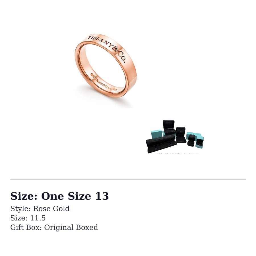 TIFFANY & CO. 18K Rose Gold Rings Women's GRP08841