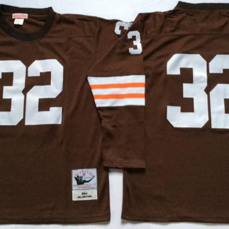 ג'רזי רטרו של קליבלנד בראונס NFL 32 היכל התהילה Throwback מדים לכדורגל גברים נשים ביגוד למעריצי ספורט
