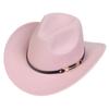 Western Cowboy Top Hat Spring And Autumn New Jazz Hat Big Brim Pentagram Belt Accessories Felt Hat Men And Women