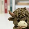 Mini Highland Cow Figurine Miniature Highland Cow Figurine Handmade Look for Study Room
