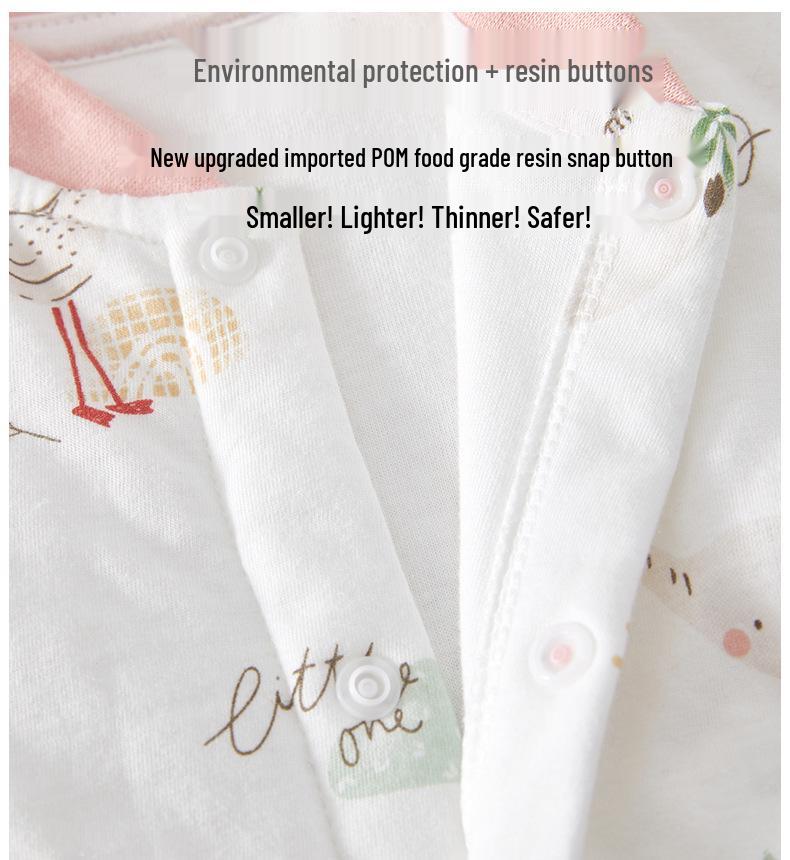 Baby Sleeping Bag: Spring & Autumn Cotton Anti-Kick Quilt Pajamas Jumpsuit