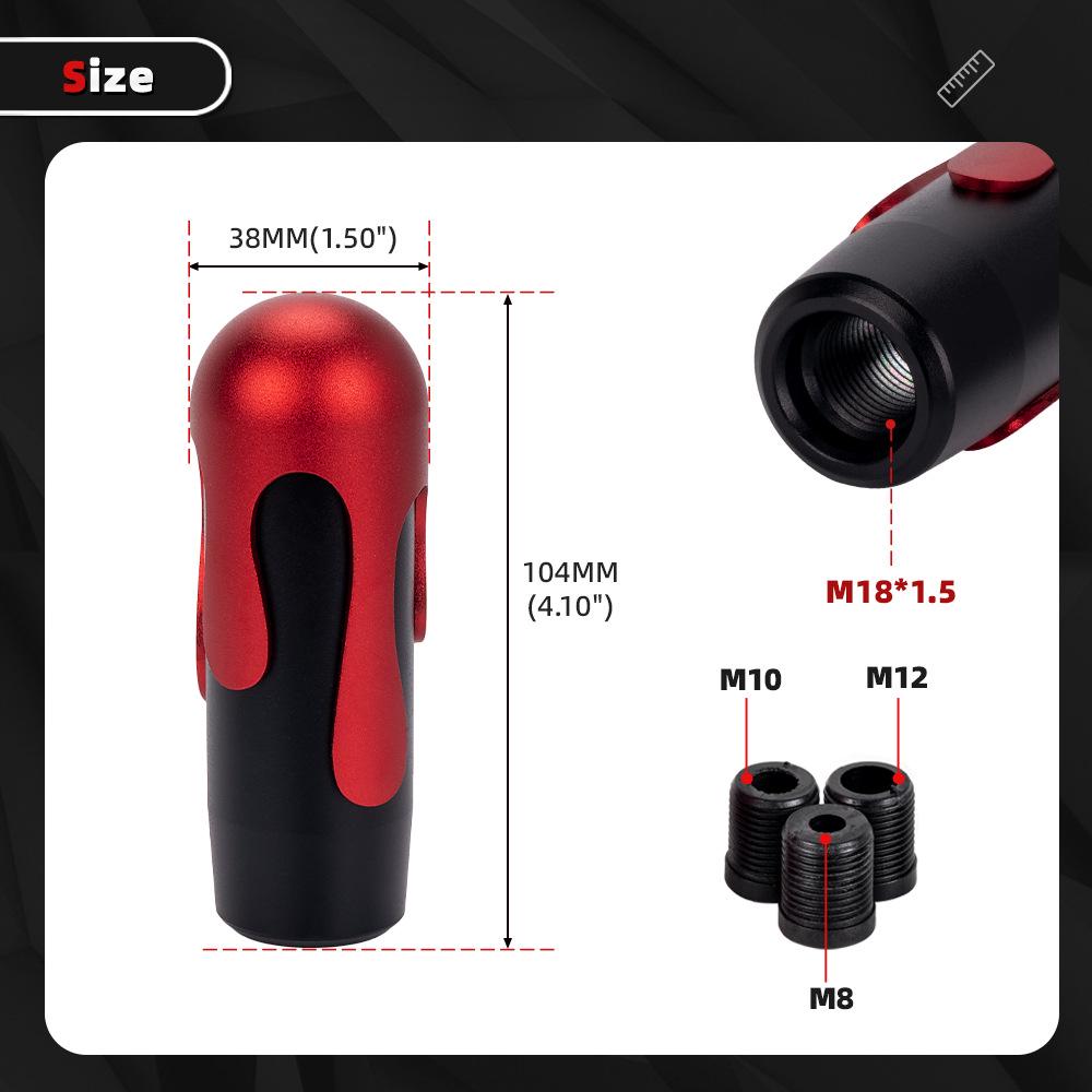 Aluminum Alloy Ice Cream Style Gear Shift Knob with Adapter