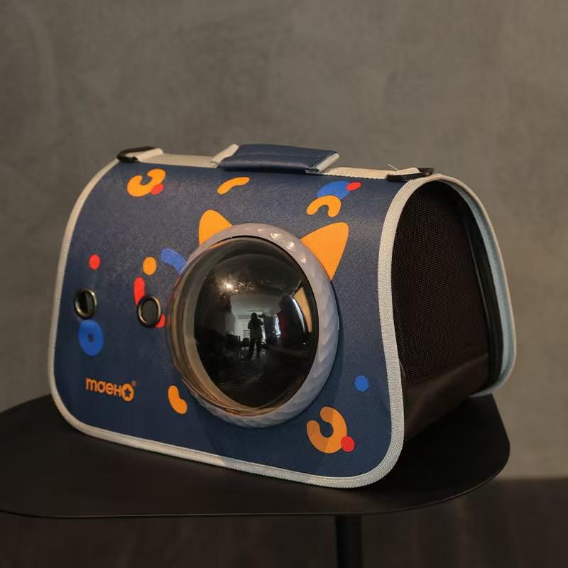 Compact Transparent Pet Backpack: Foldable, Portable Space Capsule for Small Cats and Dogs