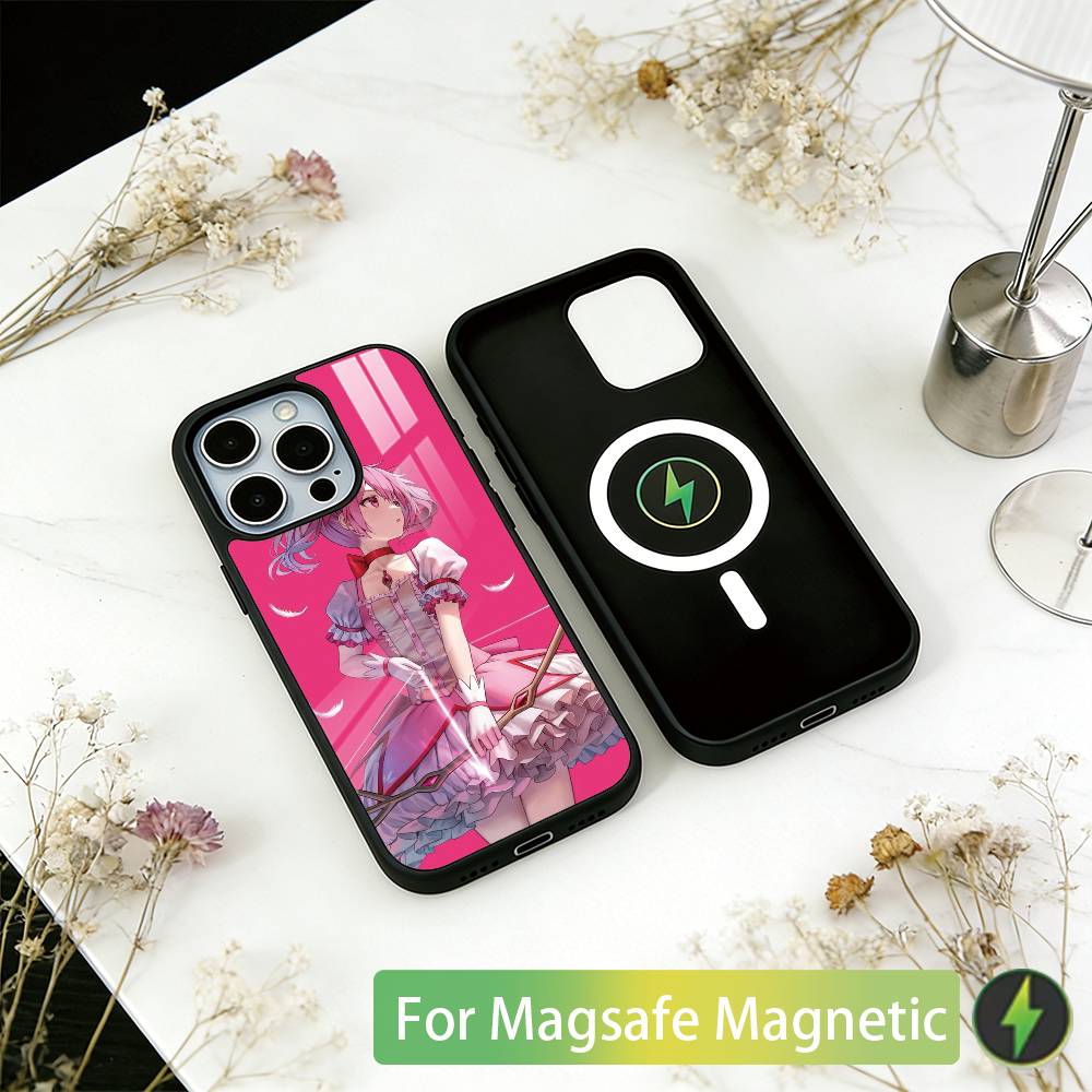 Puella Magi Madoka Magica Phone Case For iPhone17,16,15,14,13,12,11 Plus,Pro Magnetic For Magsafe Wireless Charging