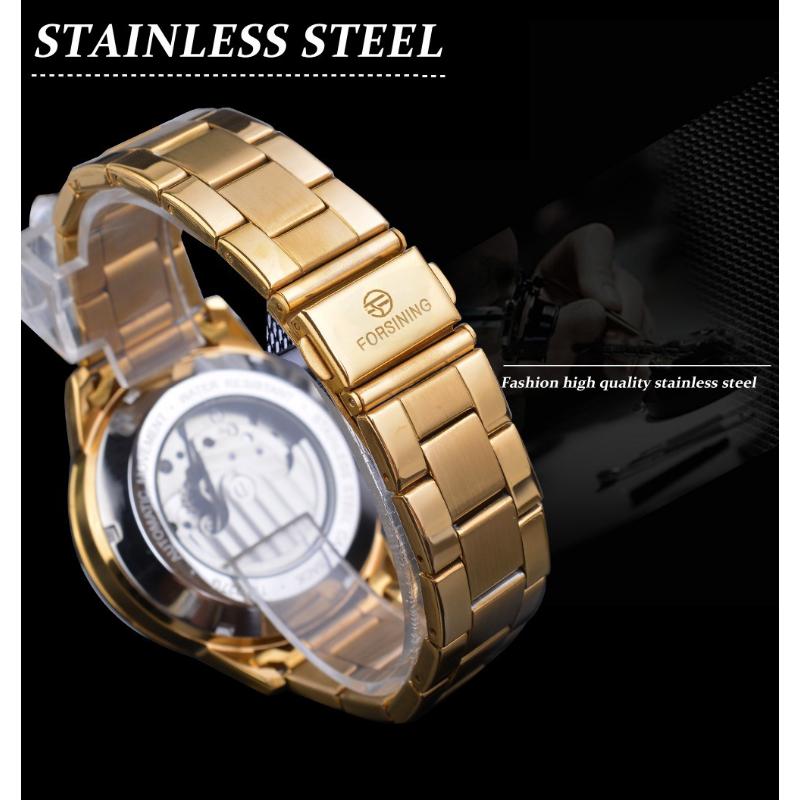 Forsining Modische, wasserdichte, mechanische Tourbillon-Freizeituhr für Herren