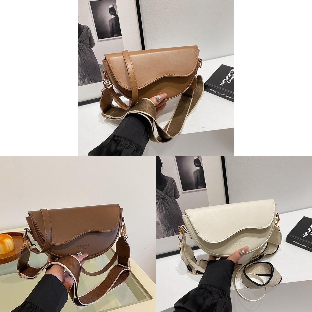 Minimalist Pu Saddle Bag For Women With Crossbody Strap For Daily Use